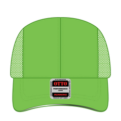 OTTO 133-1240 Reflective 6 Panel Running Cap - N. Green - N. Green / 6 1/2’’ - 7 5/8’’