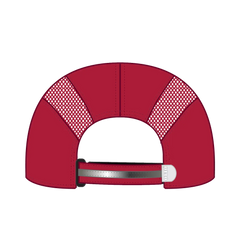 OTTO 133-1240 Reflective 6 Panel Running Cap - Red - Red / 6 1/2’’ - 7 5/8’’