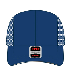 OTTO 133-1240 Reflective 6 Panel Running Cap - Royal - Royal / 6 1/2’’ - 7 5/8’’