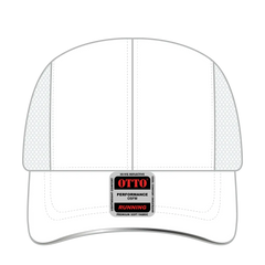 OTTO 133-1240 Reflective 6 Panel Running Cap - White - White / 6 1/2’’ - 7 5/8’’