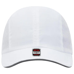 OTTO 133-1240 Reflective 6 Panel Running Cap - White - White / 6 1/2’’ - 7 5/8’’