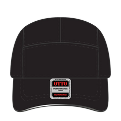 OTTO 133-1252 Reflective 5 Panel Running Cap - Black - Black / 6 1/2’’ - 7 5/8’’