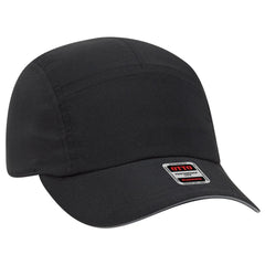 OTTO 133-1252 Reflective 5 Panel Running Cap - Black - Black / 6 1/2’’ - 7 5/8’’