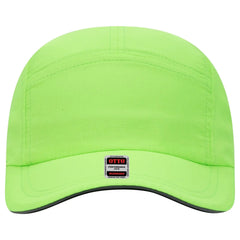 OTTO 133-1252 Reflective 5 Panel Running Cap - N. Green - N. Green / 6 1/2’’ - 7 5/8’’