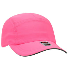 OTTO 133-1252 Reflective 5 Panel Running Cap - N. Pink - N. Pink / 6 1/2’’ - 7 5/8’’