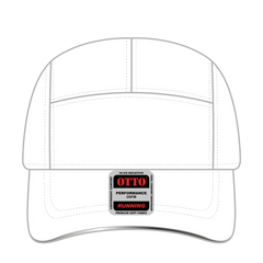 OTTO 133-1252 Reflective 5 Panel Running Cap - White - White / 6 1/2’’ - 7 5/8’’