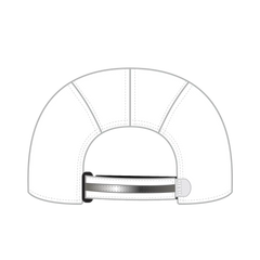 OTTO 133-1252 Reflective 5 Panel Running Cap - White - White / 6 1/2’’ - 7 5/8’’