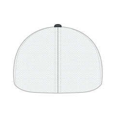 OTTO 135-1 ’OTTO Flex’ Fitted 6 Panel Low Profile Mesh Back Trucker Cap - Ch.Gry/Wht