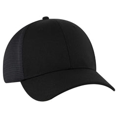 OTTO 135-1 ’OTTO Flex’ Fitted 6 Panel Low Profile Mesh Back Trucker Cap - Black