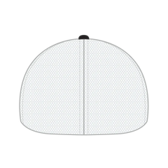 OTTO 135-1230 ’OTTO Flex’ Fitted 6 Panel Low Profile Mesh Back Trucker Cap - Blk/Blk/Wht