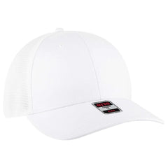 OTTO 135-2 ’OTTO Flex’ Fitted 6 Panel Low Profile Mesh Back Trucker Cap - White