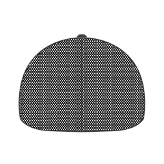 OTTO 135-2 ’OTTO Flex’ Fitted 6 Panel Low Profile Mesh Back Trucker Cap - Blk/Ch.Gry/Blk