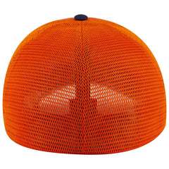 OTTO 135-2 ’OTTO Flex’ Fitted 6 Panel Low Profile Mesh Back Trucker Cap - Nvy/Org/Org