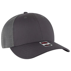 OTTO 135-2 ’OTTO Flex’ Fitted 6 Panel Low Profile Mesh Back Trucker Cap - Char. Gray
