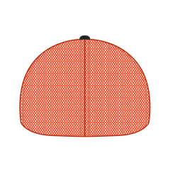 OTTO 135-2 ’OTTO Flex’ Fitted 6 Panel Low Profile Mesh Back Trucker Cap - Blk/Blk/Org