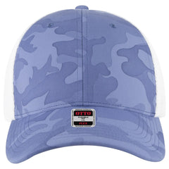 OTTO 135-2 ’OTTO Flex’ Fitted 6 Panel Low Profile Mesh Back Trucker Cap - Cb.Blu/Sk.Blu/Wht
