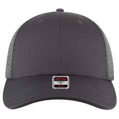 OTTO 135-2 ’OTTO Flex’ Fitted 6 Panel Low Profile Mesh Back Trucker Cap - Char. Gray