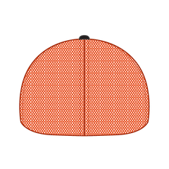 OTTO 135-2 ’OTTO Flex’ Fitted 6 Panel Low Profile Mesh Back Trucker Cap - Blk/Blk/N Org