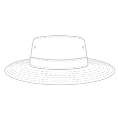 OTTO 14-2 Boonie Hat - White - White / 77 1/4’’ - 7 1/2’’