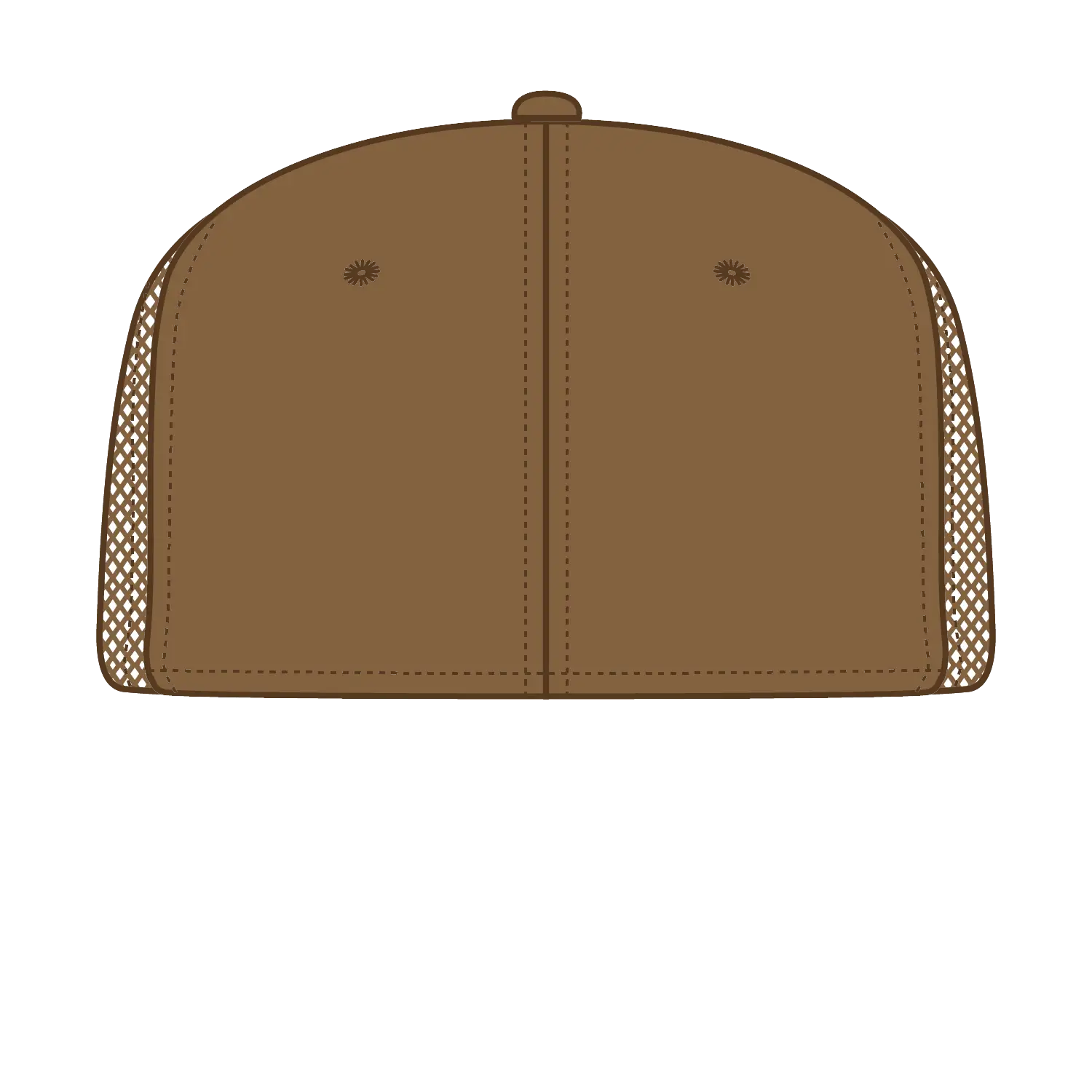 OTTO 141-1070 ’OTTO Snap’ 6 Panel Pro Style Mesh Back Trucker Snapback Cap - Cork/Cy Brn - Cork/Cy Brn / 6 1/2’’ - 7