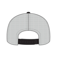 OTTO 141-1070 ’OTTO Snap’ 6 Panel Pro Style Mesh Back Trucker Snapback Cap - Blk/Gry/Gry - Blk/Gry/Gry / 6 1/2’’ - 7