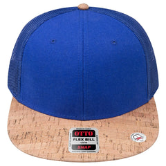 OTTO 141-1070 ’OTTO Snap’ 6 Panel Pro Style Mesh Back Trucker Snapback Cap - Cork/Ryl - Cork/Ryl / 6 1/2’’ - 7 5/8’’