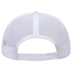 OTTO 141-1070 ’OTTO Snap’ 6 Panel Pro Style Mesh Back Trucker Snapback Cap - White - White / 6 1/2’’ - 7 5/8’’
