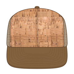 OTTO 141-1070 ’OTTO Snap’ 6 Panel Pro Style Mesh Back Trucker Snapback Cap - Cy Brn/Crk/Cy Brn - Cy Brn/Crk/Cy Brn / 6