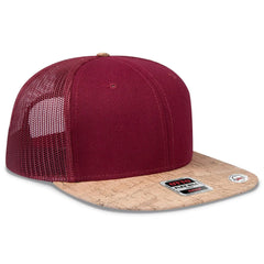 OTTO 141-1070 ’OTTO Snap’ 6 Panel Pro Style Mesh Back Trucker Snapback Cap - Cork/Bg Mrn - Cork/Bg Mrn / 6 1/2’’ - 7