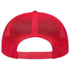 OTTO 141-1070 ’OTTO Snap’ 6 Panel Pro Style Mesh Back Trucker Snapback Cap - Red - Red / 6 1/2’’ - 7 5/8’’