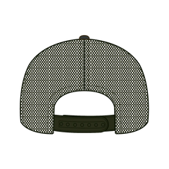 OTTO 141-1070 ’OTTO Snap’ 6 Panel Pro Style Mesh Back Trucker Snapback Cap - Dk.Grn/Brn/Dk.Ol.Grn