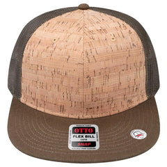 OTTO 141-1070 ’OTTO Snap’ 6 Panel Pro Style Mesh Back Trucker Snapback Cap - Ml Grn/Crk/Ml Grn - Ml Grn/Crk/Ml Grn / 6