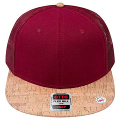 OTTO 141-1070 ’OTTO Snap’ 6 Panel Pro Style Mesh Back Trucker Snapback Cap - Cork/Bg Mrn - Cork/Bg Mrn / 6 1/2’’ - 7