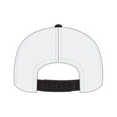 OTTO 141-1070 ’OTTO Snap’ 6 Panel Pro Style Mesh Back Trucker Snapback Cap - Blk/Blk/Wht - Blk/Blk/Wht / 6 1/2’’ - 7