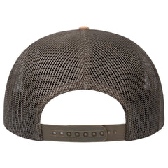 OTTO 141-1070 ’OTTO Snap’ 6 Panel Pro Style Mesh Back Trucker Snapback Cap - Cork/Ml Grn - Cork/Ml Grn / 6 1/2’’ - 7