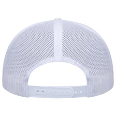 OTTO 141-1070 ’OTTO Snap’ 6 Panel Pro Style Mesh Back Trucker Snapback Cap - White - White / 6 1/2’’ - 7 5/8’’