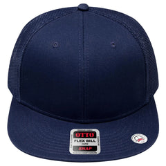 OTTO 141-1070 ’OTTO Snap’ 6 Panel Pro Style Mesh Back Trucker Snapback Cap - Navy - Navy / 6 1/2’’ - 7 5/8’’