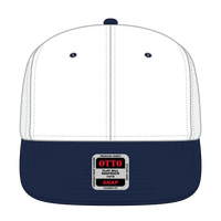 OTTO 141-1070 ’OTTO Snap’ 6 Panel Pro Style Mesh Back Trucker Snapback Cap - Nvy/Wht - Nvy/Wht / 6 1/2’’ - 7 5/8’’