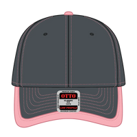 OTTO 147-1071 6 Panel Low Profile Baseball Cap - Ch.Gry/Pnk - Ch.Gry/Pnk / 6 1/2’’ - 7 5/8’’