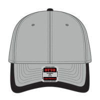 OTTO 147-1071 6 Panel Low Profile Baseball Cap - Gry/Blk - Gry/Blk / 6 1/2’’ - 7 5/8’’