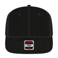 OTTO 148-1197 ’OTTO Snap’ 6 Panel Pro Style Snapback Cap - Black - Black / 6 1/2’’ - 7 5/8’’
