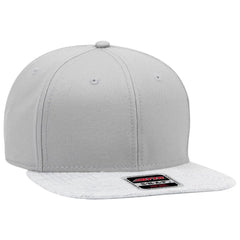 OTTO 148-1218 ’OTTO Snap’ 6 Panel Mid Profile Snapback Cap - Heath.Gry/Gry - Heath.Gry/Gry / 6 1/2’’ - 7 5/8’’