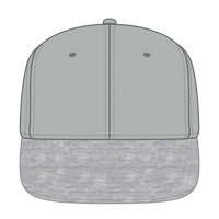 OTTO 148-1218A ’OTTO Snap’ 6 Panel Mid Profile Snapback Cap - Heath.Gry/Gry - Heath.Gry/Gry / 6 1/2’’ - 7 5/8’’