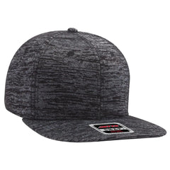OTTO 148-1218A ’OTTO Snap’ 6 Panel Mid Profile Snapback Cap - Heath. Black - Heath. Black / 6 1/2’’ - 7 5/8’’
