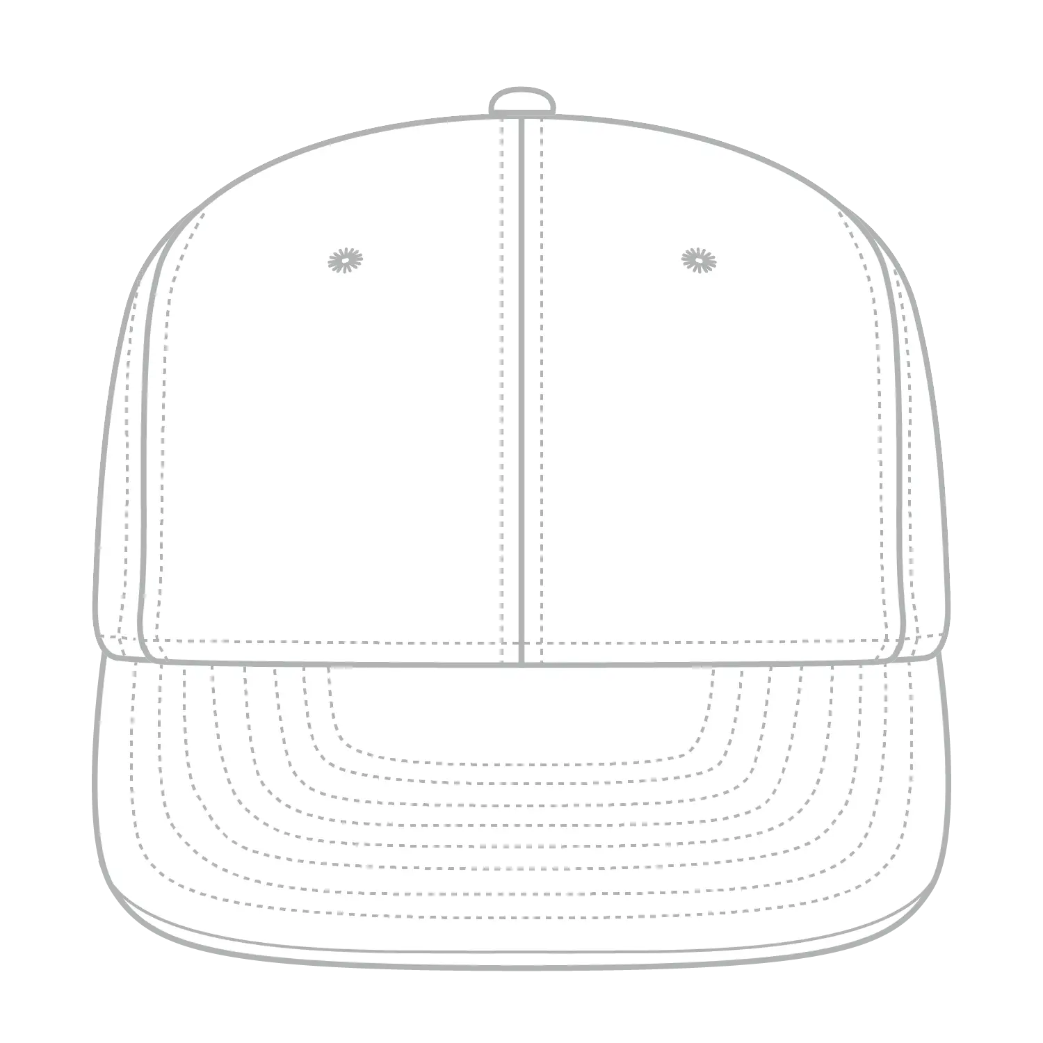 OTTO 148-1224 ’OTTO Snap’ 6 Panel Mid Profile Snapback Cap - White - White / 6 1/2’’ - 7 5/8’’