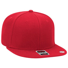 OTTO 148-1267 ’OTTO Snap’ 6 Panel Pro Style Snapback Cap - Red - Red / 6 1/2’’ - 7 5/8’’