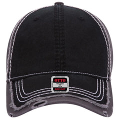 OTTO 149-1091 6 Panel Low Profile Dad Cap - Blk/Blk/Ch.Gry - Blk/Blk/Ch.Gry / 6 1/2’’ - 7 5/8’’