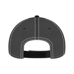 OTTO 149-1091 6 Panel Low Profile Dad Cap - Blk/Blk/Ch.Gry - Blk/Blk/Ch.Gry / 6 1/2’’ - 7 5/8’’