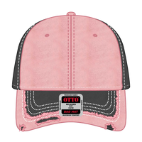 OTTO 149-1091 6 Panel Low Profile Dad Cap - Ch.Gry/Pnk/Ch.Gry - Ch.Gry/Pnk/Ch.Gry / 6 1/2’’ - 7 5/8’’
