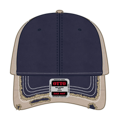 OTTO 149-1091 6 Panel Low Profile Dad Cap - Nvy/Nvy/Kha - Nvy/Nvy/Kha / 6 1/2’’ - 7 5/8’’